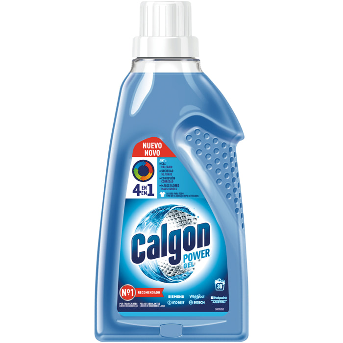 Calgon Power Gel - Antical para la Lavadora, Elimina Olores y Suciedad, en Formato Gel, 3 Litros (2x 1,5 L)