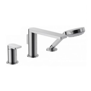 Jacob Delafon  - Mitigeur bain-douche 3 trous sur gorge - collection Composed finition titanium