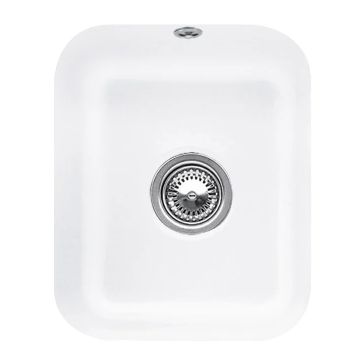 Evier 1 bac Cisterna 45 Stone White CeramicPlus avec vidage automatique