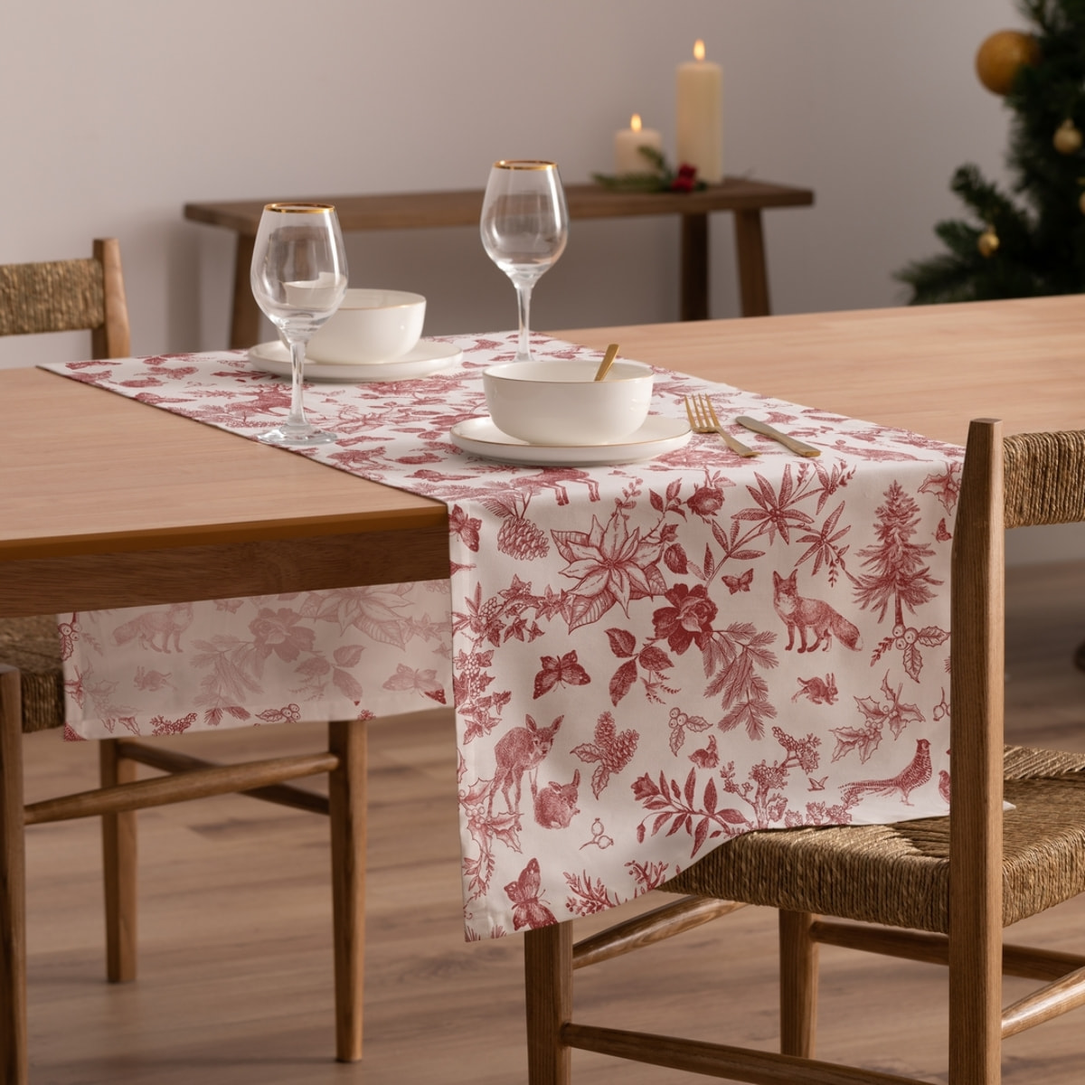 Chemin de table RUDOLPH ROUGE