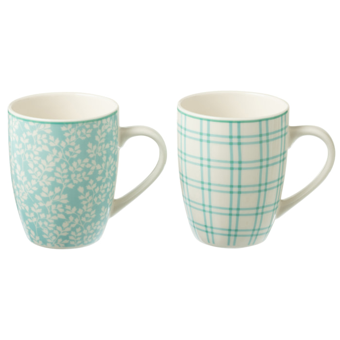 J-Line tasse - céramique - bleu clair - boîte de 2