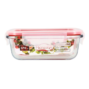 Boîte hermétique rectangulaire 370ml en verre CLEMENTINE
