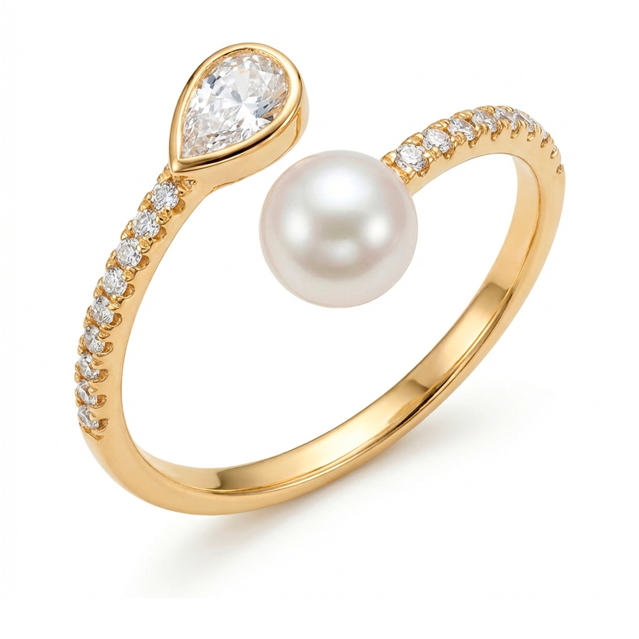 Anillo Tian acabado oro amarillo 18k