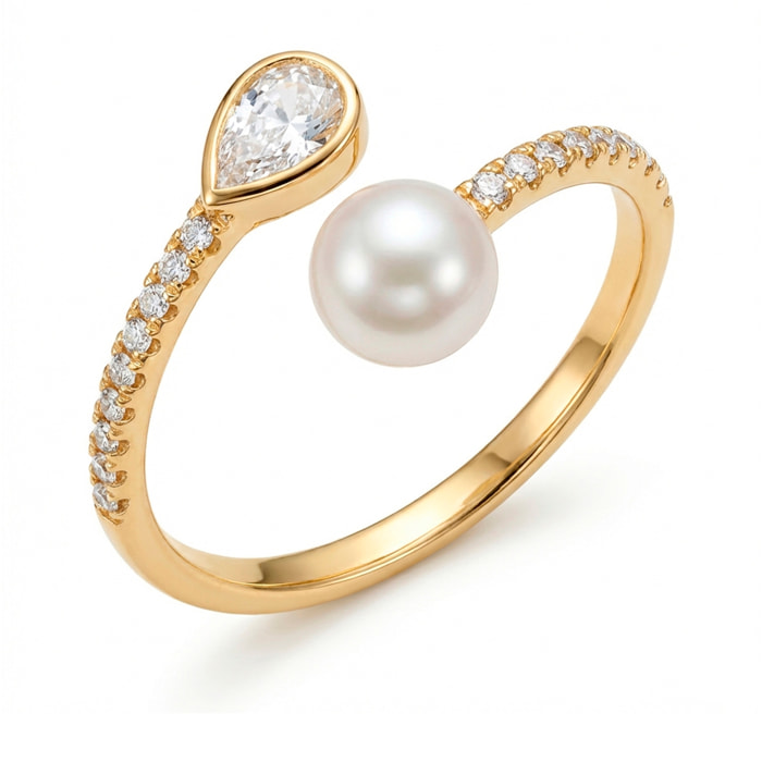 Anillo Tian acabado oro amarillo 18k