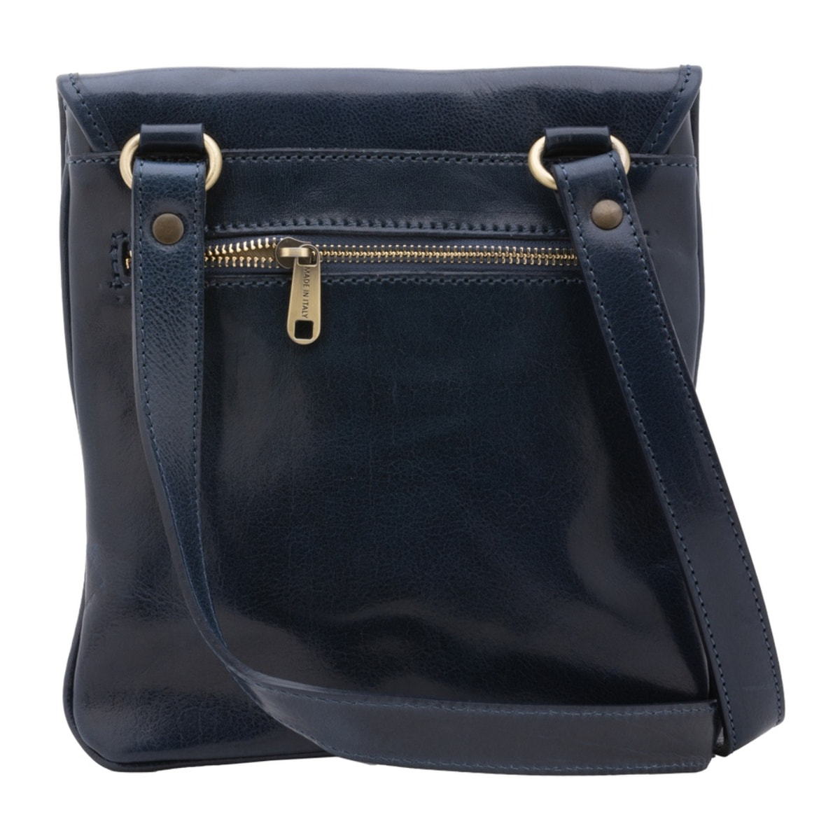 Borsa a tracolla da uomo in vera pelle - Modello False - Made in Italy - 25.0 x 23.0 x 4.0 cm
