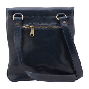Borsa a tracolla da uomo in vera pelle - Modello False - Made in Italy - 25.0 x 23.0 x 4.0 cm