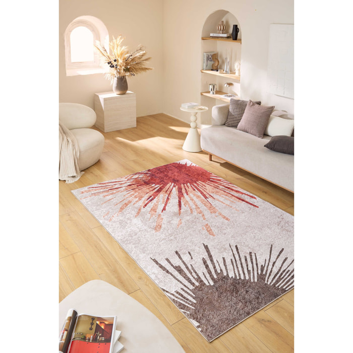 STAMPA - Tapis lavable à motif abstrait - Beige