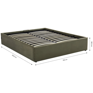 Lit coffre en velours côtelé - HANDY