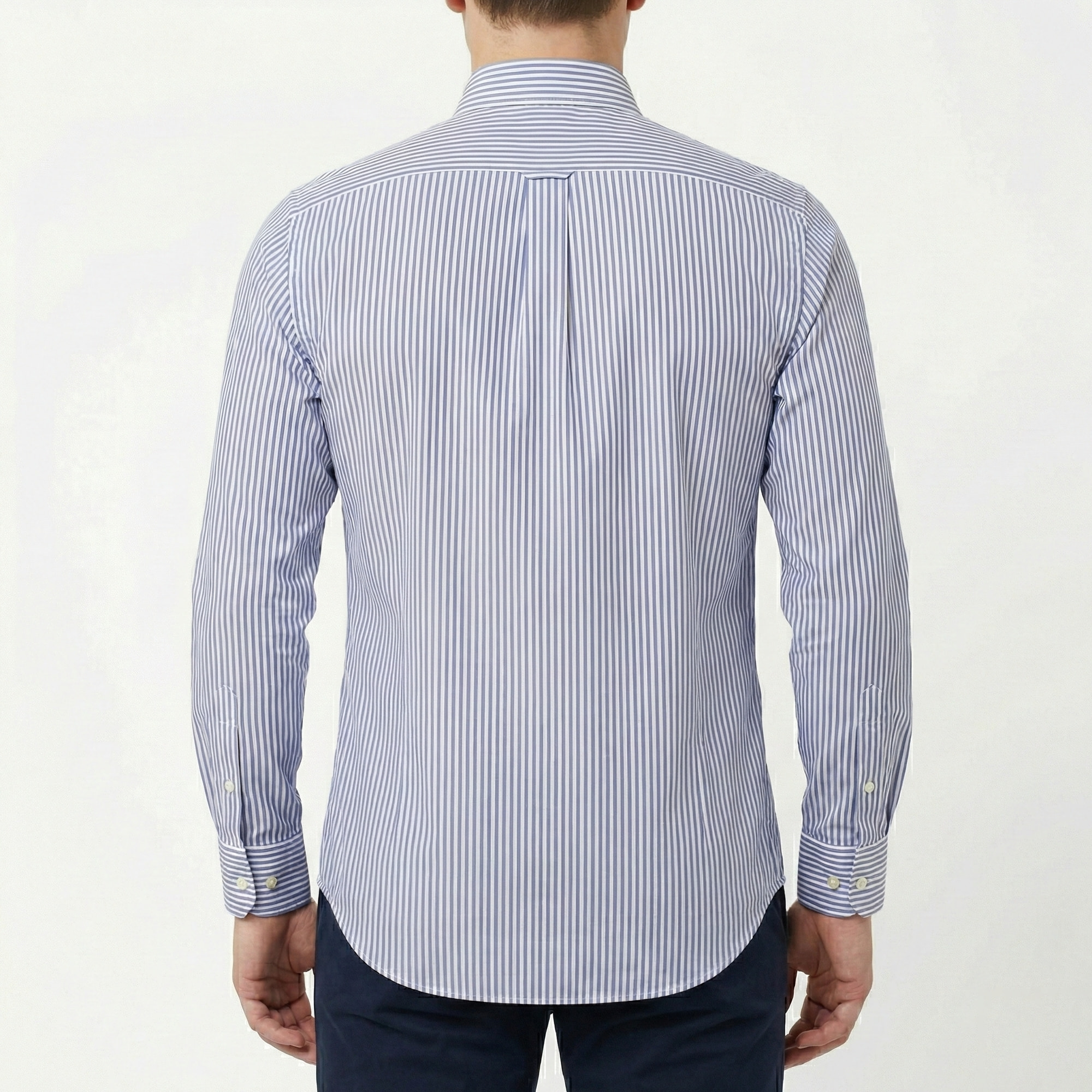 Camicia a righe collo francese