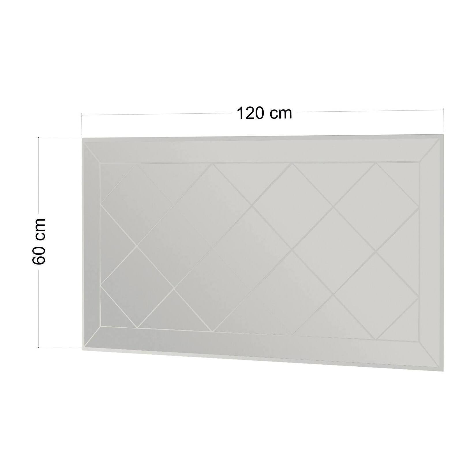 Specchio Dpessin, Specchiera, Articolo d'arredo a muro, Decorazione con specchio, 60x2h120 cm, Bianco