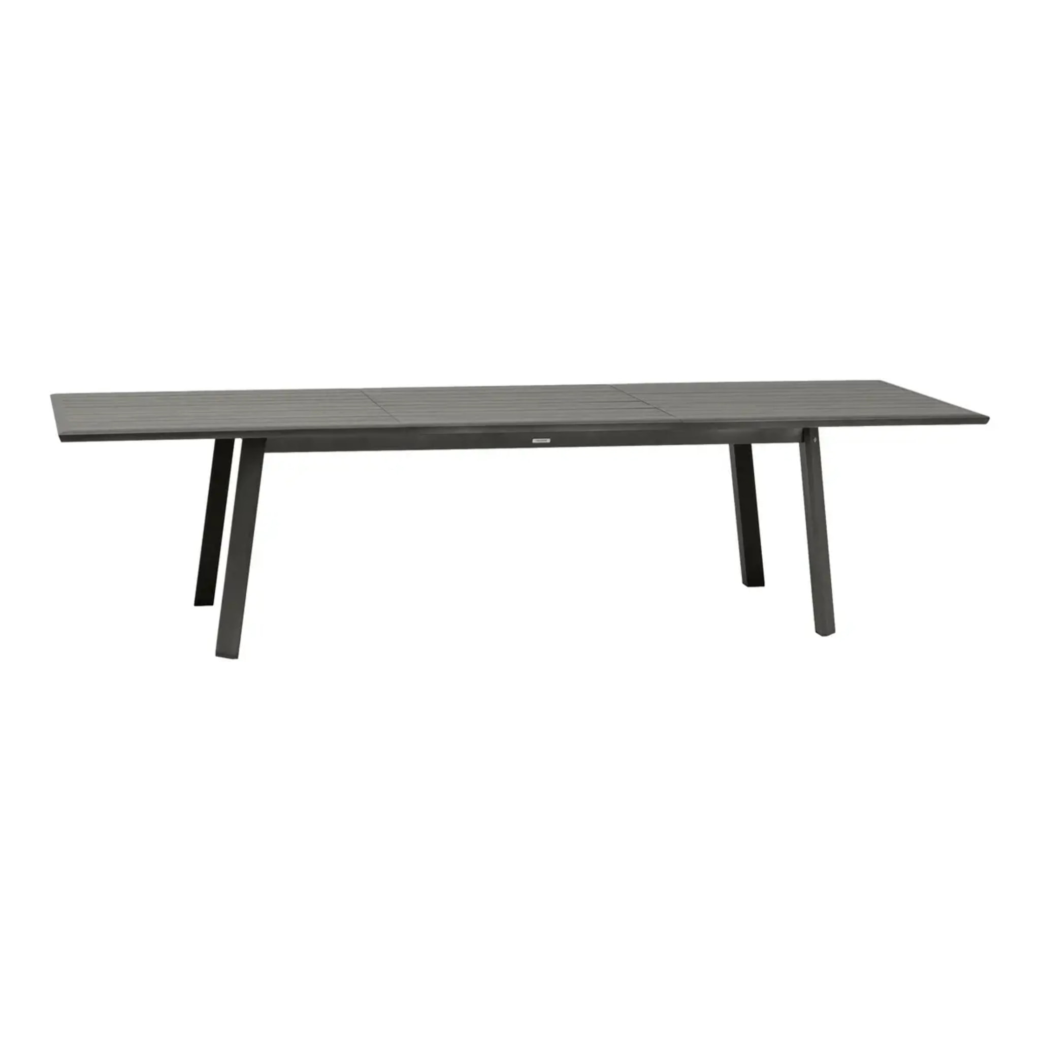 Table de jardin extensible "Pavane" graphite 12 places en aluminium traité époxy