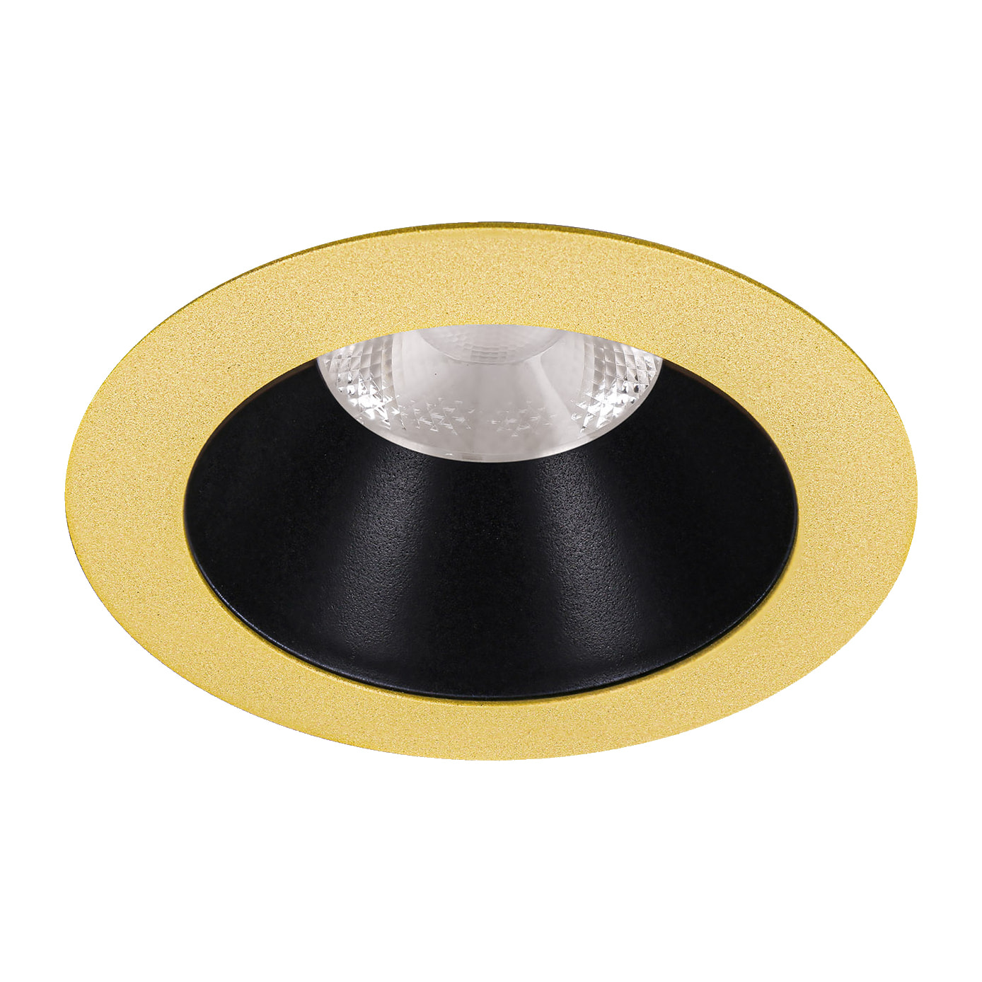 Ledsc4 LedsC4 Downlight LED Regulable 14.3W, Luz Cálida 3000K, Diseño Moderno Oro y Negro, Protección IP20/IP54, 1381 Lúmenes, Diámetro 90mm, Ideal para Interiores y Exteriores