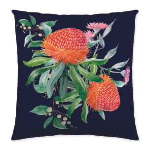 Funda de Cojín Estampado - Con Cremallera - Sin relleno - 100% Algodón - Proteas