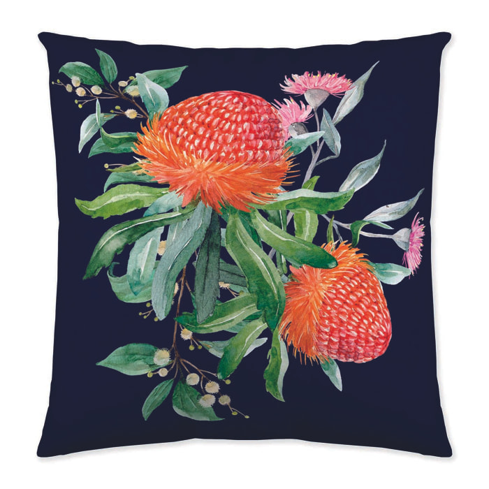 Funda de Cojín Estampado - Con Cremallera - Sin relleno - 100% Algodón - Proteas