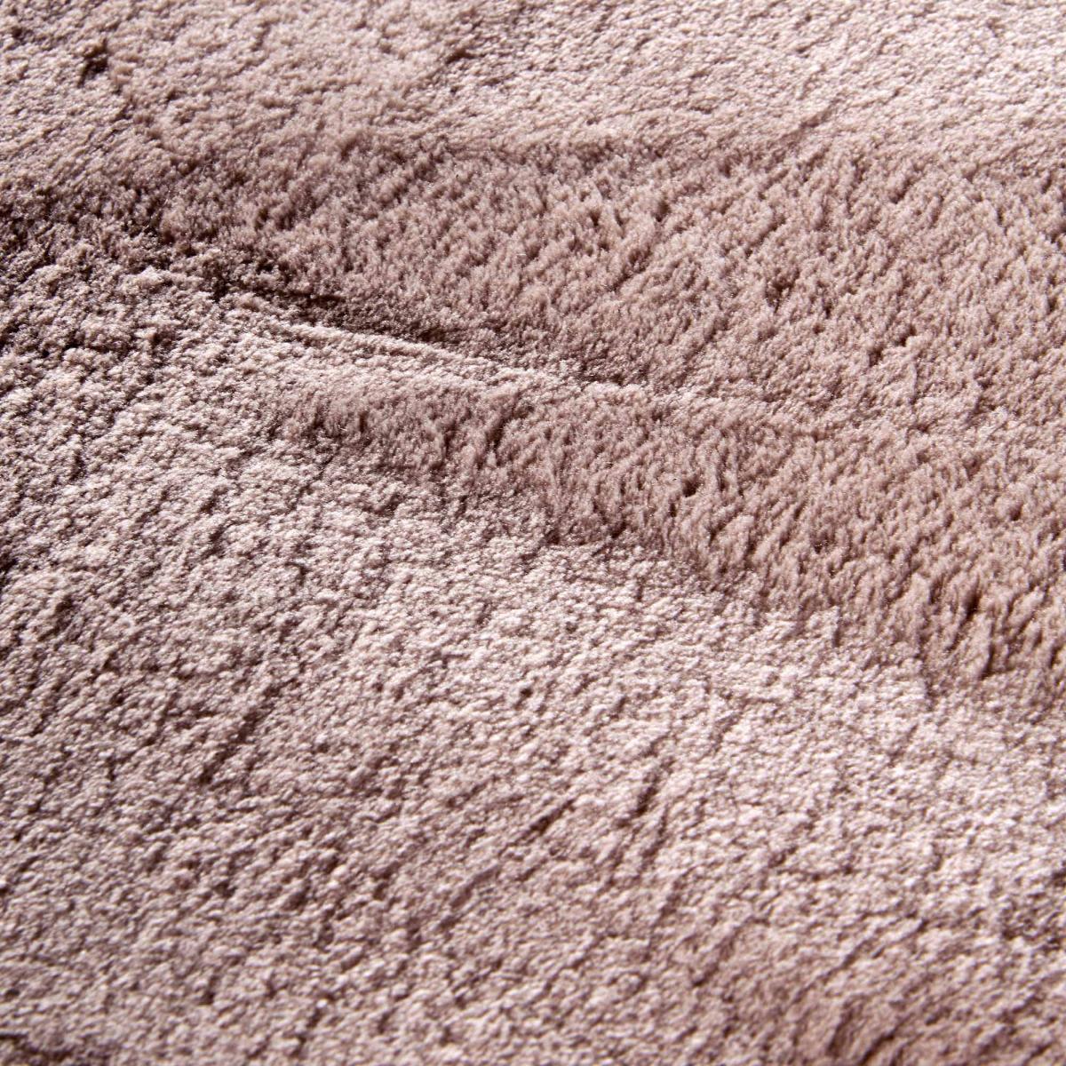 Tapis salon faux uni poils ras, tissé polyester confortable, anano