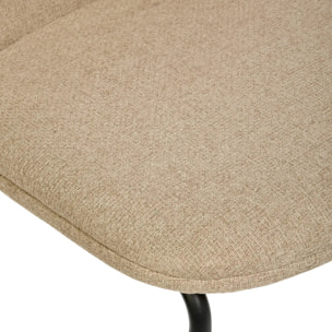 Chaise Neora en Tissu Beige L58xl46xH82 cm