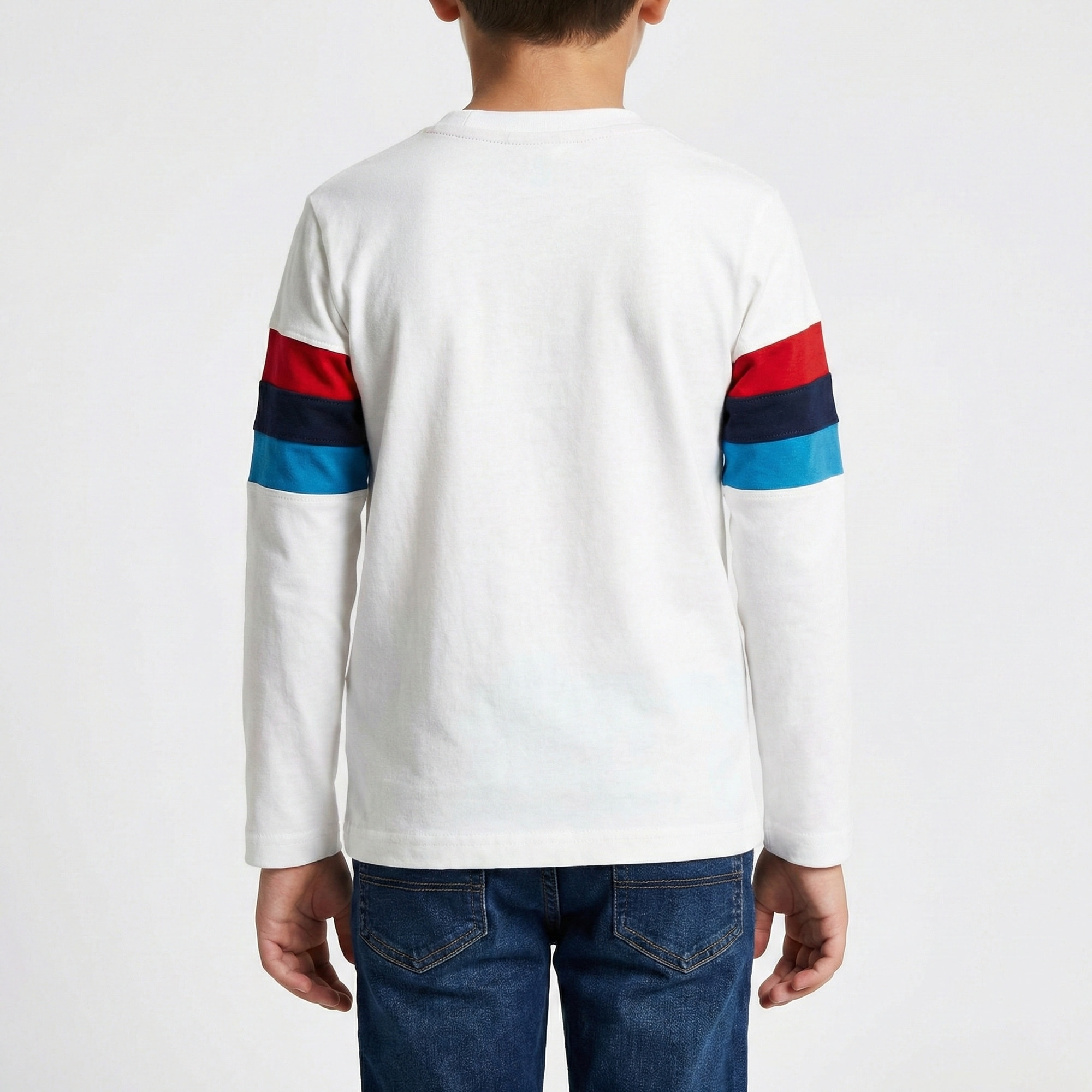 T-shirt manica lunga con ricamo logo Polo Club St Martin Bianco