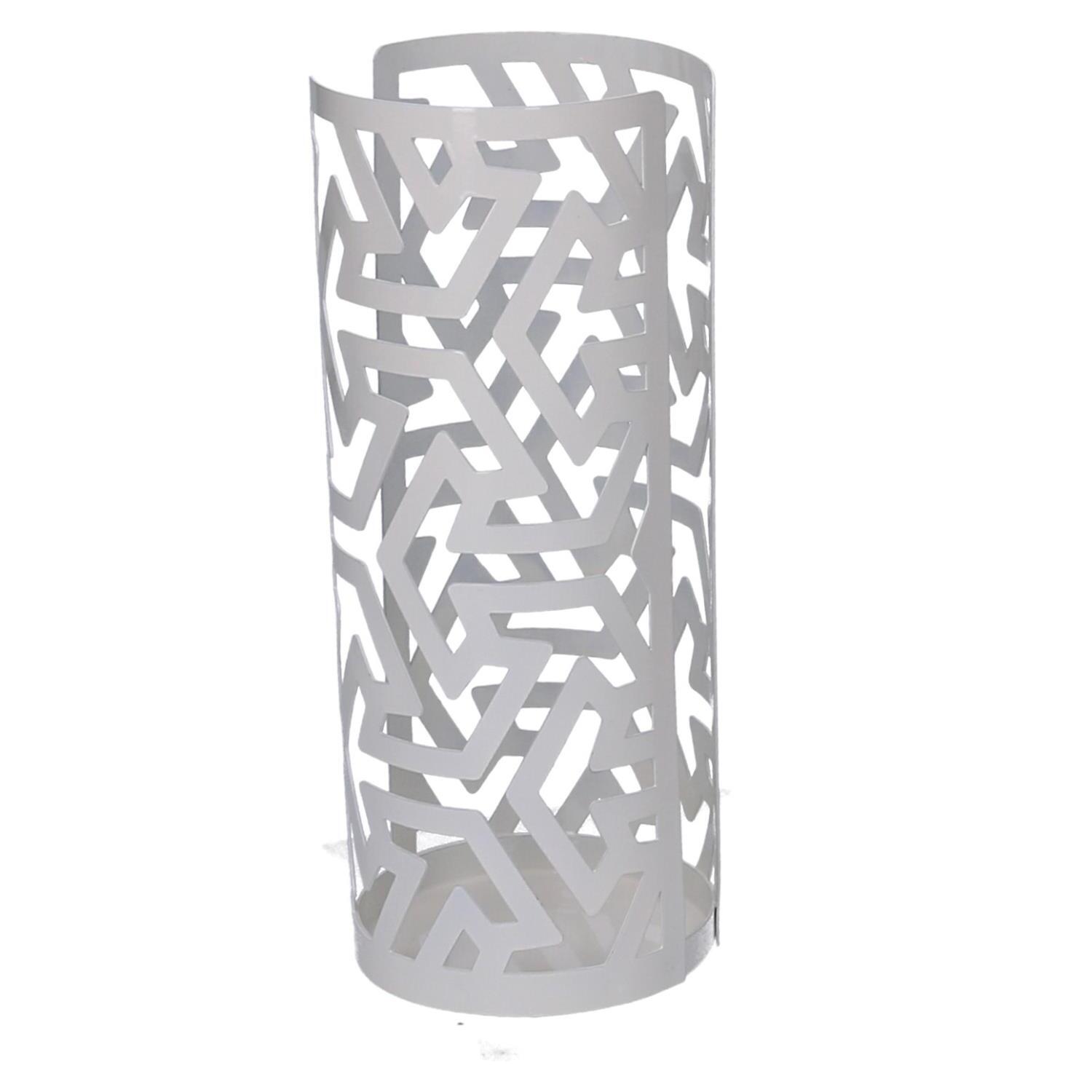 Portabicchiere in metallo frecce bianco tondo cm ø8h20