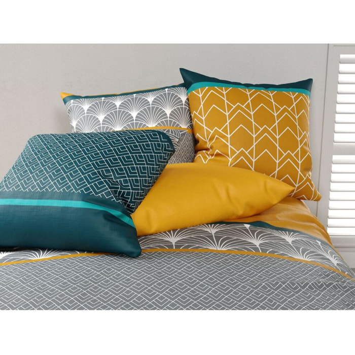 Parure Housse de Couette 3pcs  100% coton 57fils Lupin