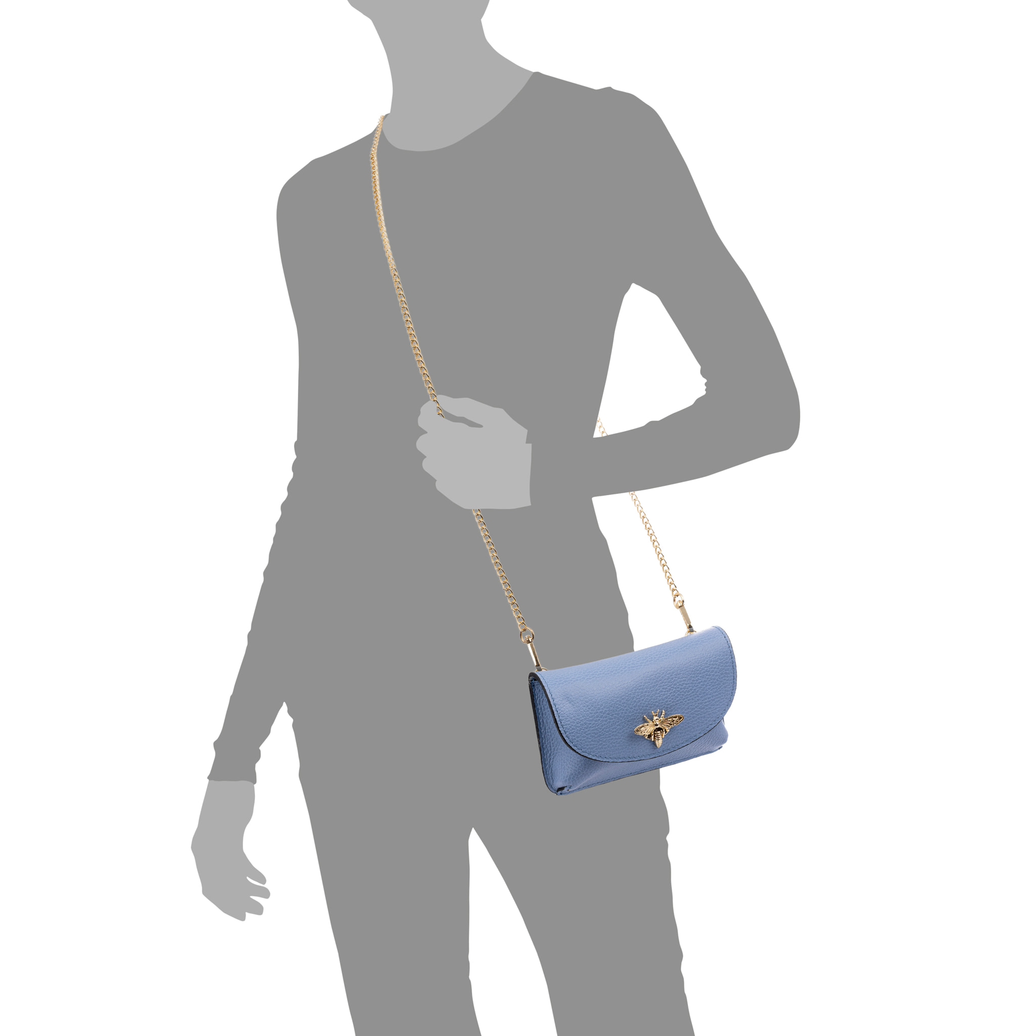 Aquilonia bolso de mano mujer. Piel auténtica acabado Dollaro.