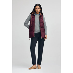 Gilet trapuntato borgogna con logo Polo Club