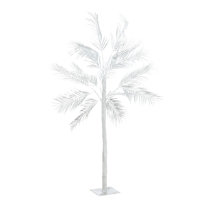 J-Line décoration Arbre Feuilles Palmier 1 Tronc - acier - argent - small