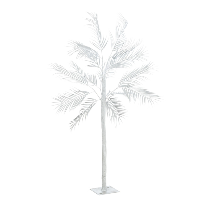 J-Line décoration Arbre Feuilles Palmier 1 Tronc - acier - argent - small