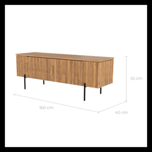 Meuble TV en bois de teck 160 cm - Gordes