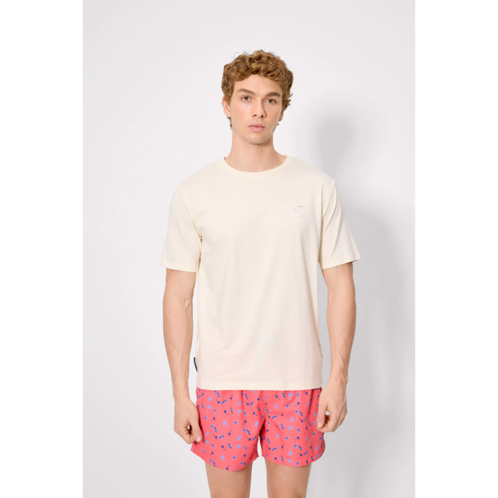T-shirt a maniche corte Beige