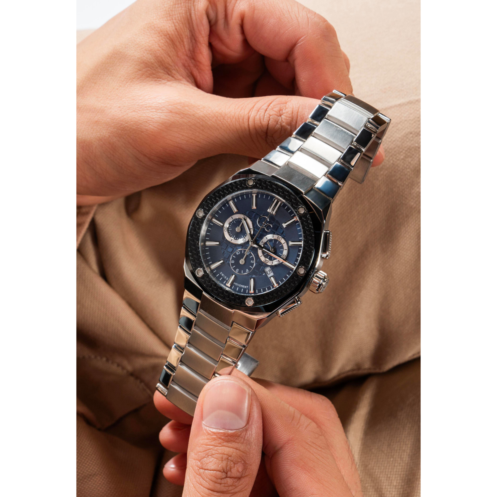 Gc Orologio Cronografo Al Quarzo Gc Fiber