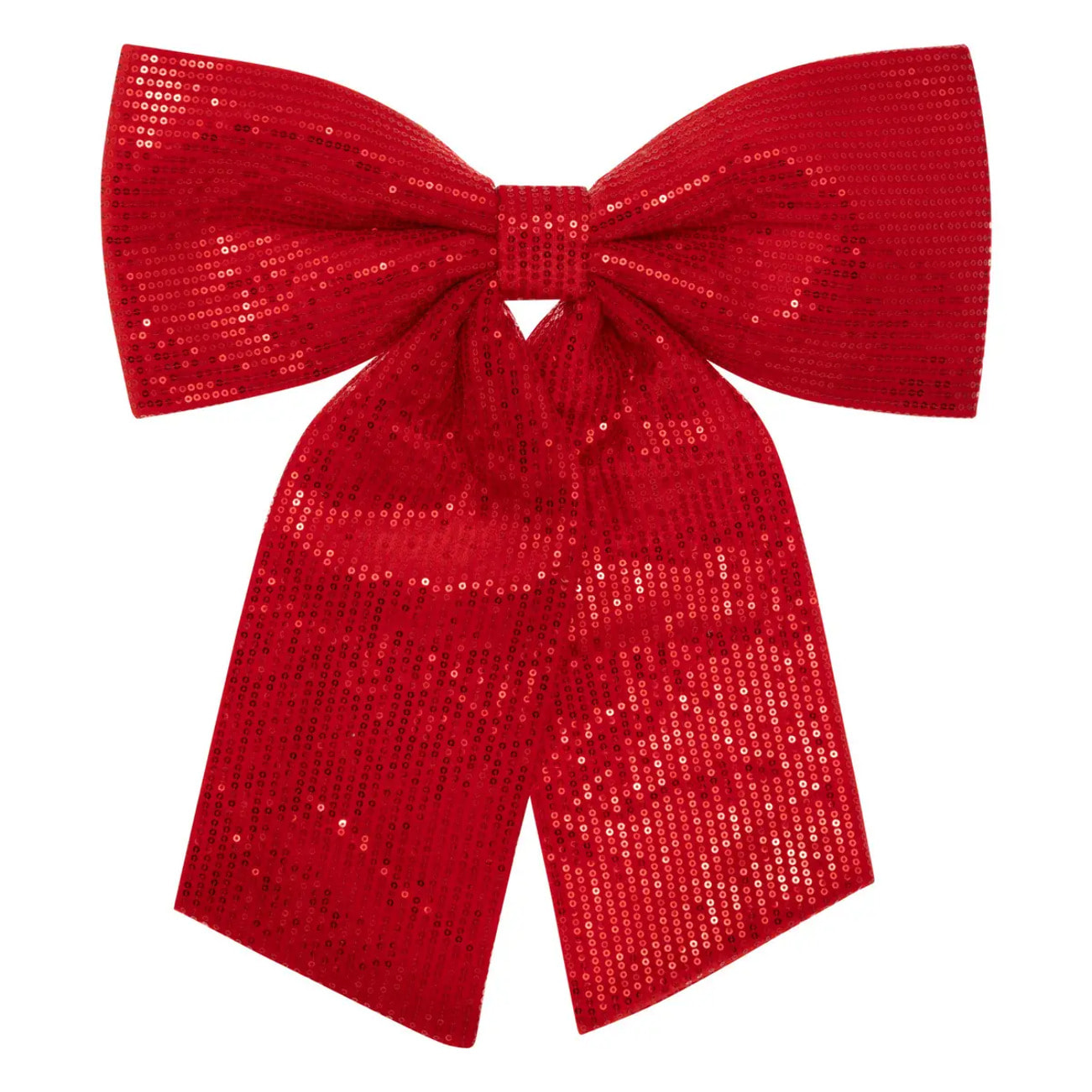Nœud déco sequins 39x47cm rouge