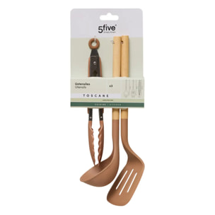 Lot de 3 ustensiles de cuisine Toscane 3 pièces rose