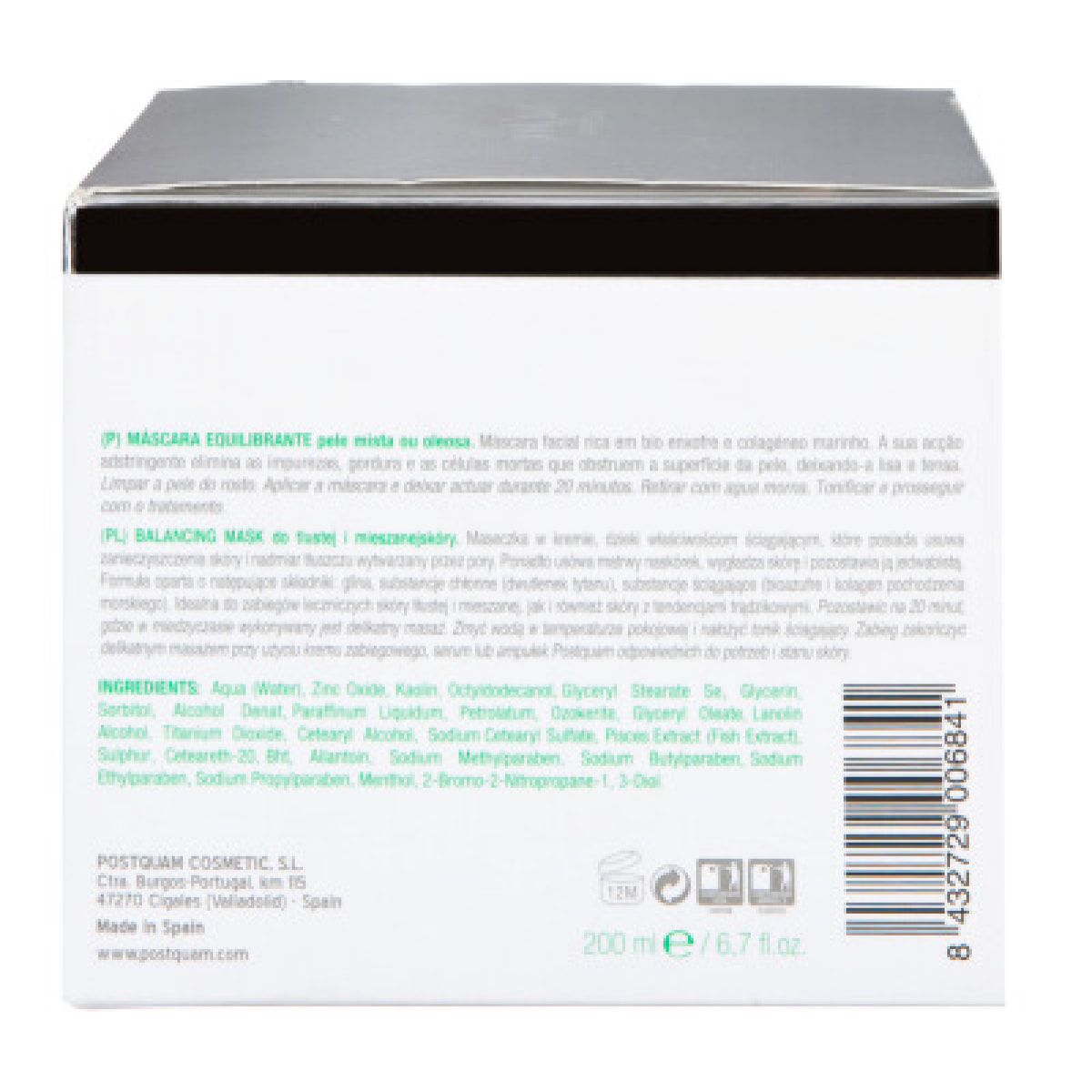 Maschera Equilibrante/Astringente 200 Ml.