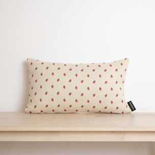 Housse de coussin jacquard 30x50 cm Fraises