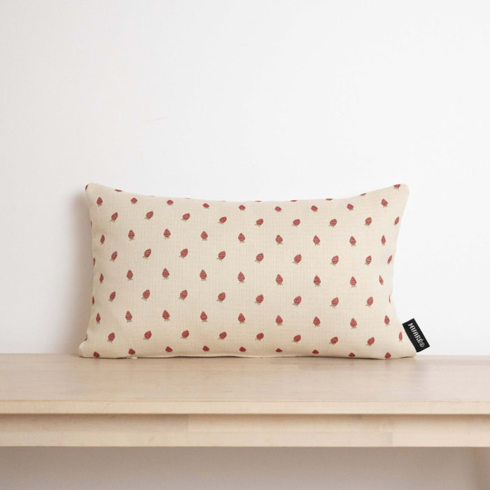 Housse de coussin jacquard 30x50 cm Fraises