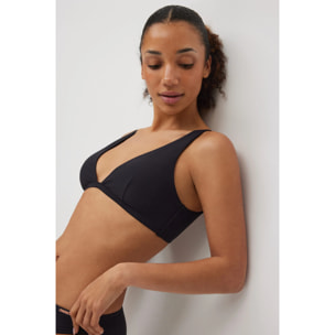 Top bikini a triangolo nero