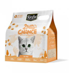 Pack 6 Kit Cat Arena Eco 2nd Chance - Pea Fiber (Original) 2,5 Kg Cascara de Guisante y Yuca