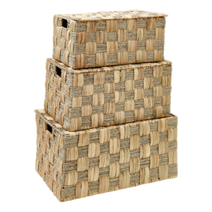 Lot de 3 malles Nadi marron