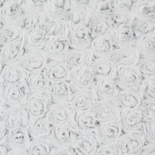 Coussin fourrure bouclé gris 45x45cm