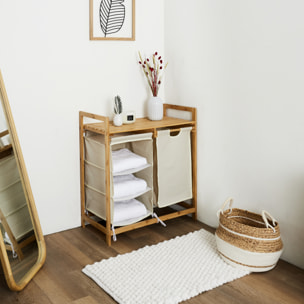 Rangement Compartiments Support Bambou