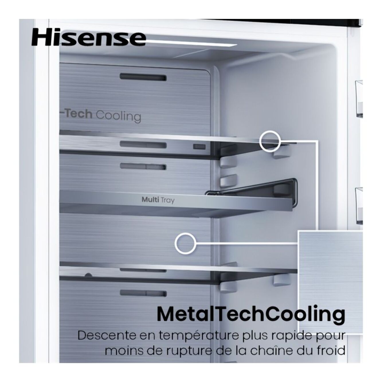 Réfrigérateur 1 porte encastrable HISENSE RL3B303SAWE MetalTechCooling