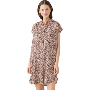 Abito camicia donna estivo in viscosa articolo animalier. Noidinotte