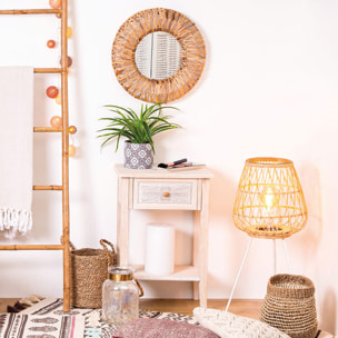 Mesita de noche para completar tu decoración color blanco/ l. 45 x p. 30 x a. 67,5 cm