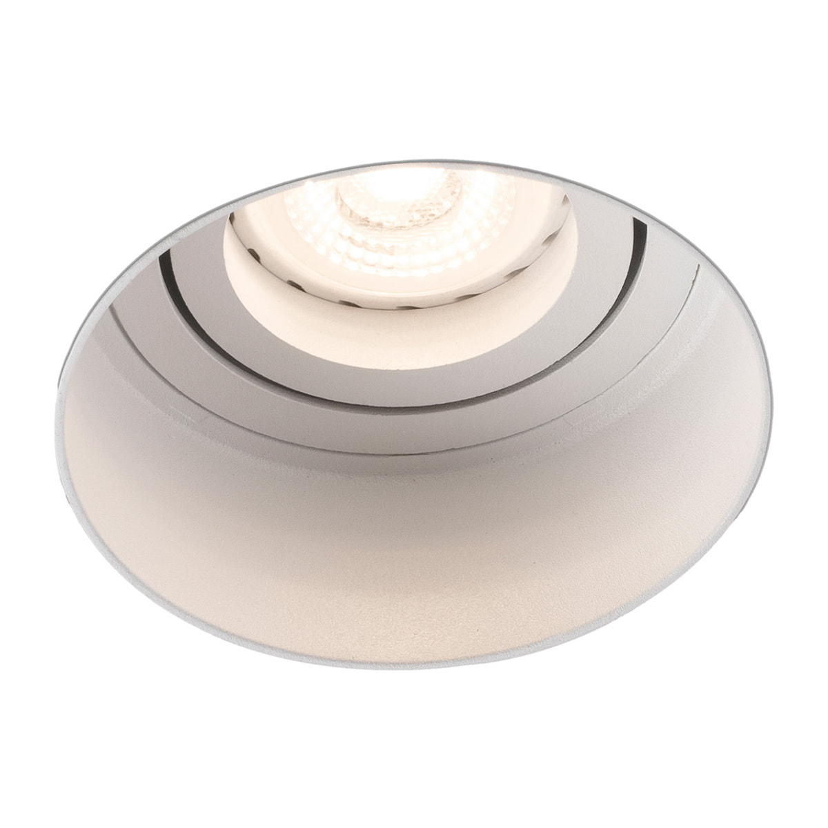 HYDE R Lampe encastrable blanche rond orientable sans encadrement