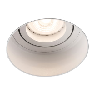 HYDE R Lampe encastrable blanche rond orientable sans encadrement