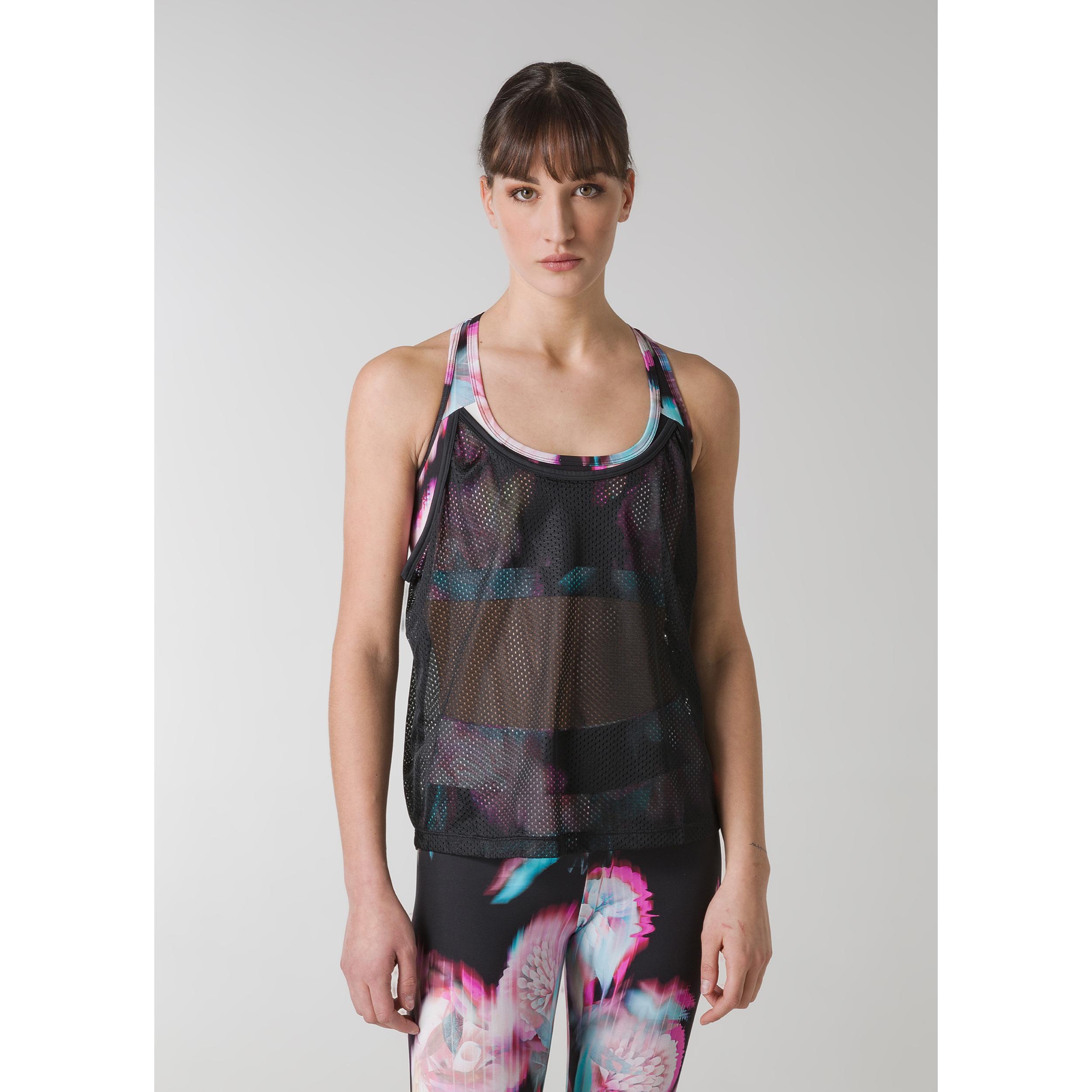 DEHA - Canottiera LAYERED NET TANK TOP in Poliammide per donna