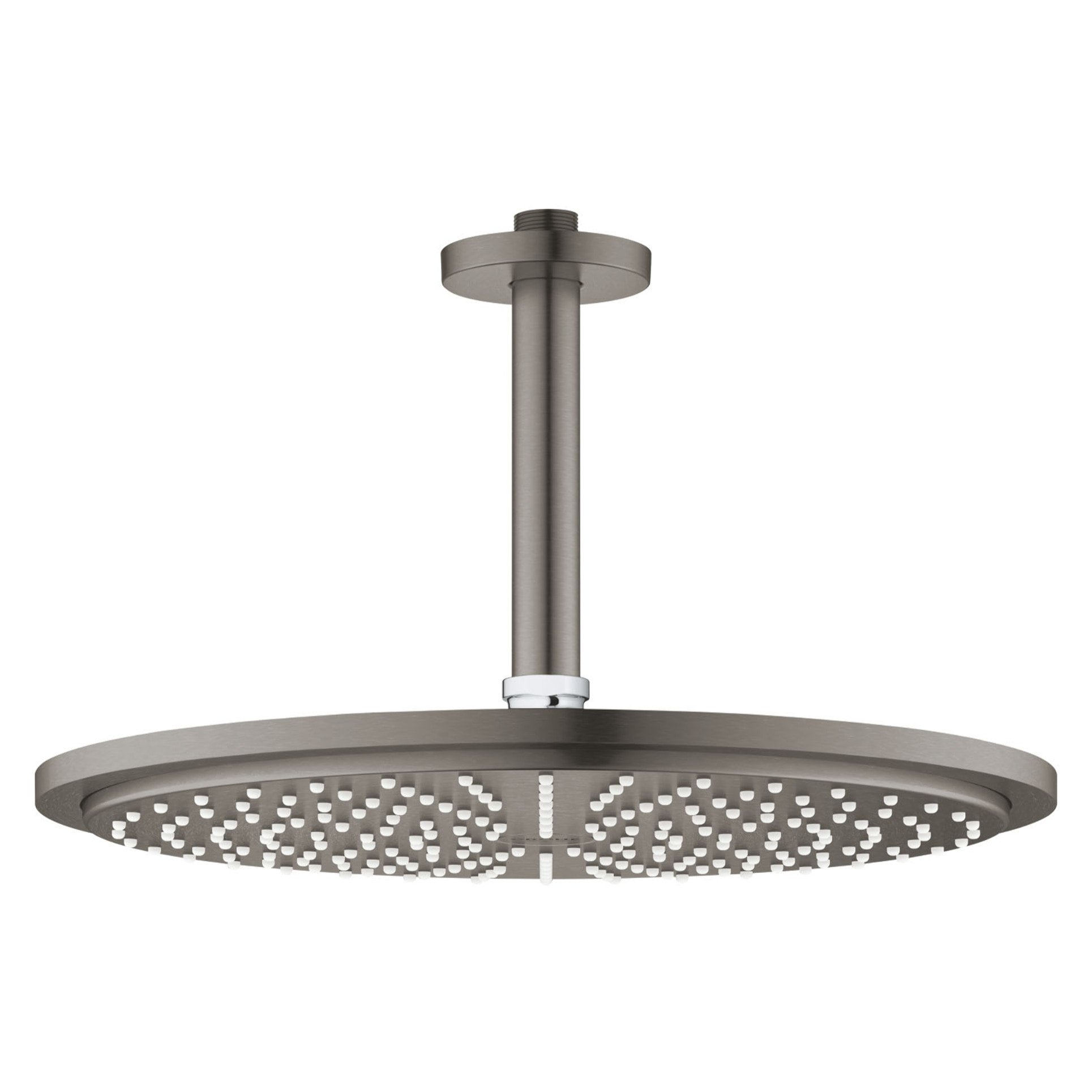 Ensemble douche de tête et bras plafond 142 mm, 1 jet - Hard Graphite brossé