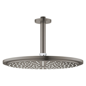 Ensemble douche de tête et bras plafond 142 mm, 1 jet - Hard Graphite brossé