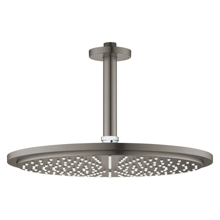 Ensemble douche de tête et bras plafond 142 mm, 1 jet - Hard Graphite brossé