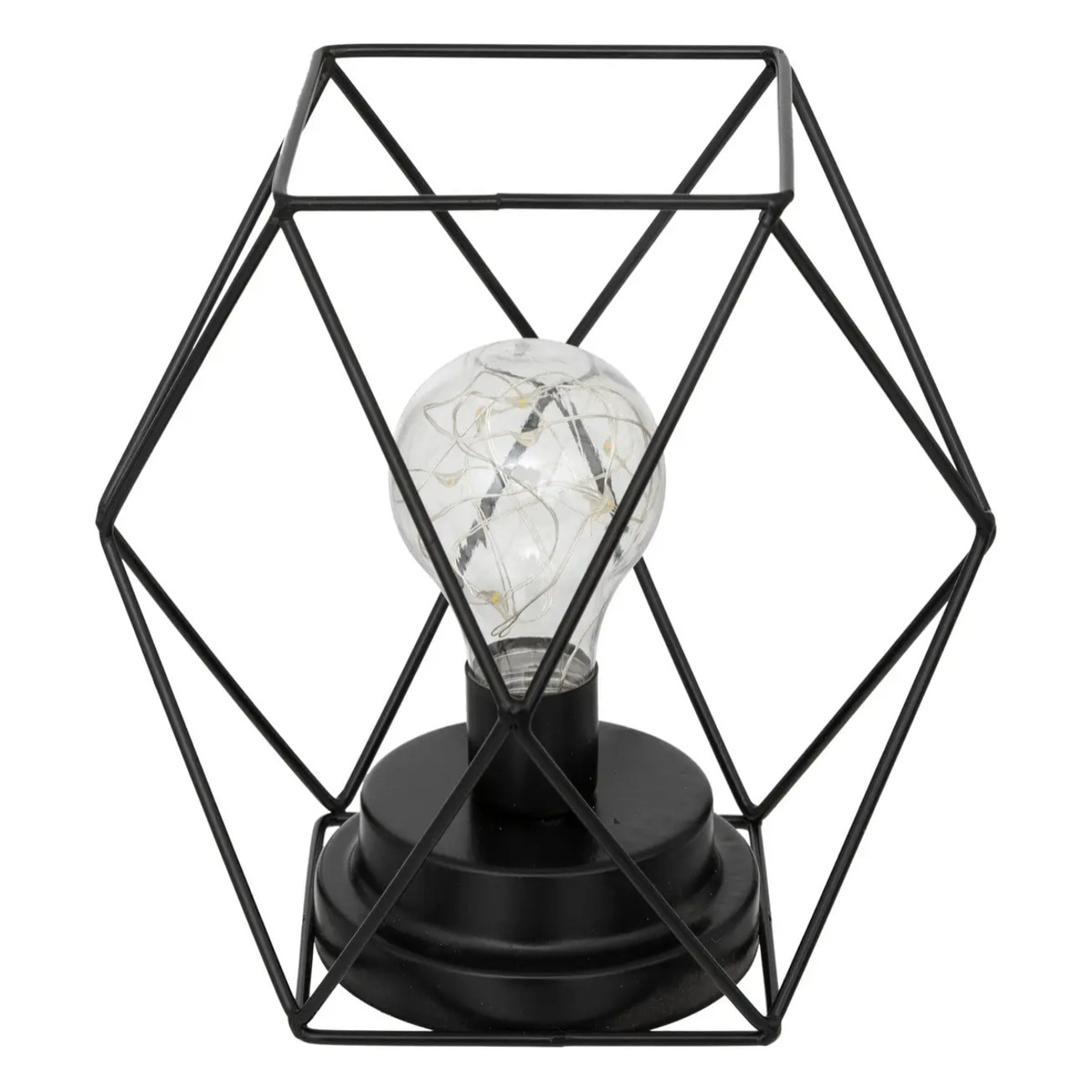 Lampe en métal noir "Madi" H18cm